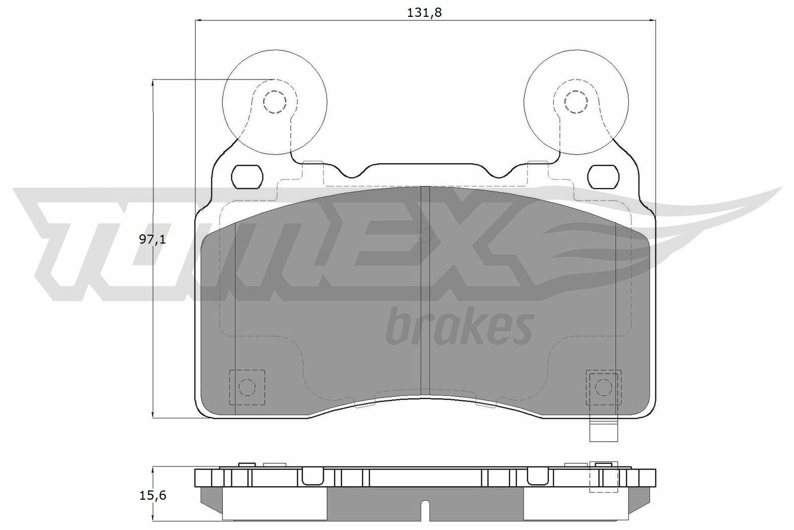 Sada brzdových destiček, kotoučová brzda TOMEX Brakes